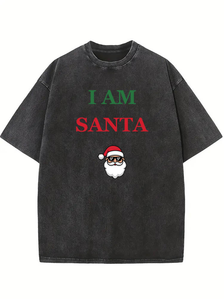 Santa Came Twice Christmas Season Vibe Washed T-shirt