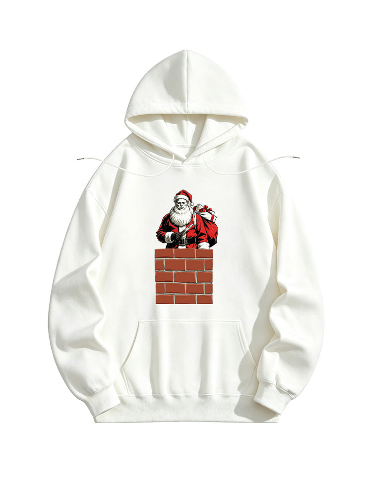 Santa Killer Is Coming Spooky Season Halloween& Christmas Vibe Hoodie