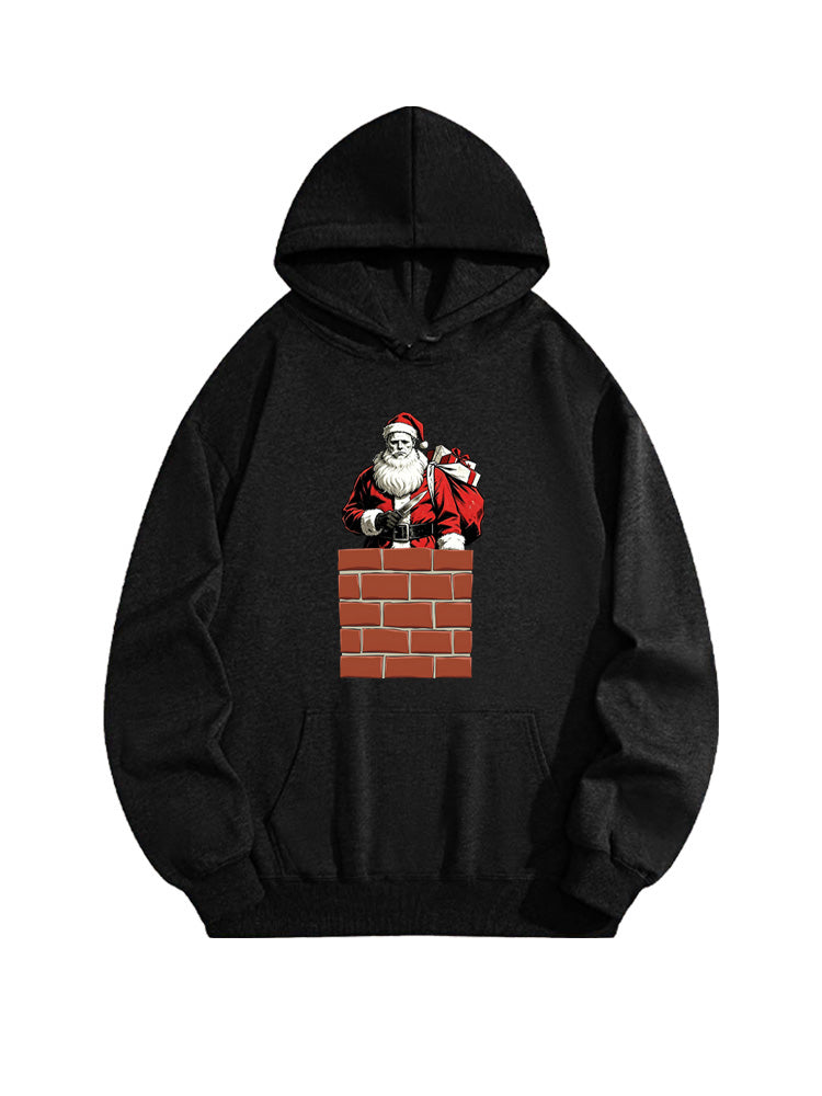 Santa Killer Is Coming Spooky Season Halloween& Christmas Vibe Hoodie