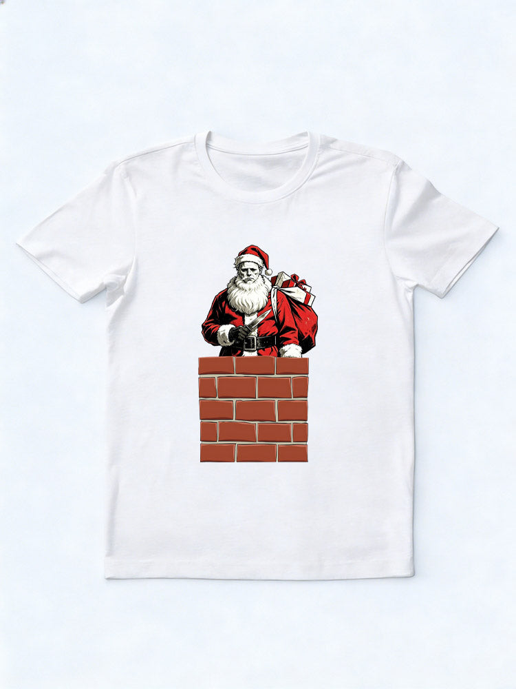 Santa Killer Is Coming Spooky Season Halloween& Christmas Vibe T-shirt