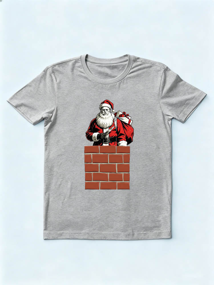 Santa Killer Is Coming Spooky Season Halloween& Christmas Vibe T-shirt