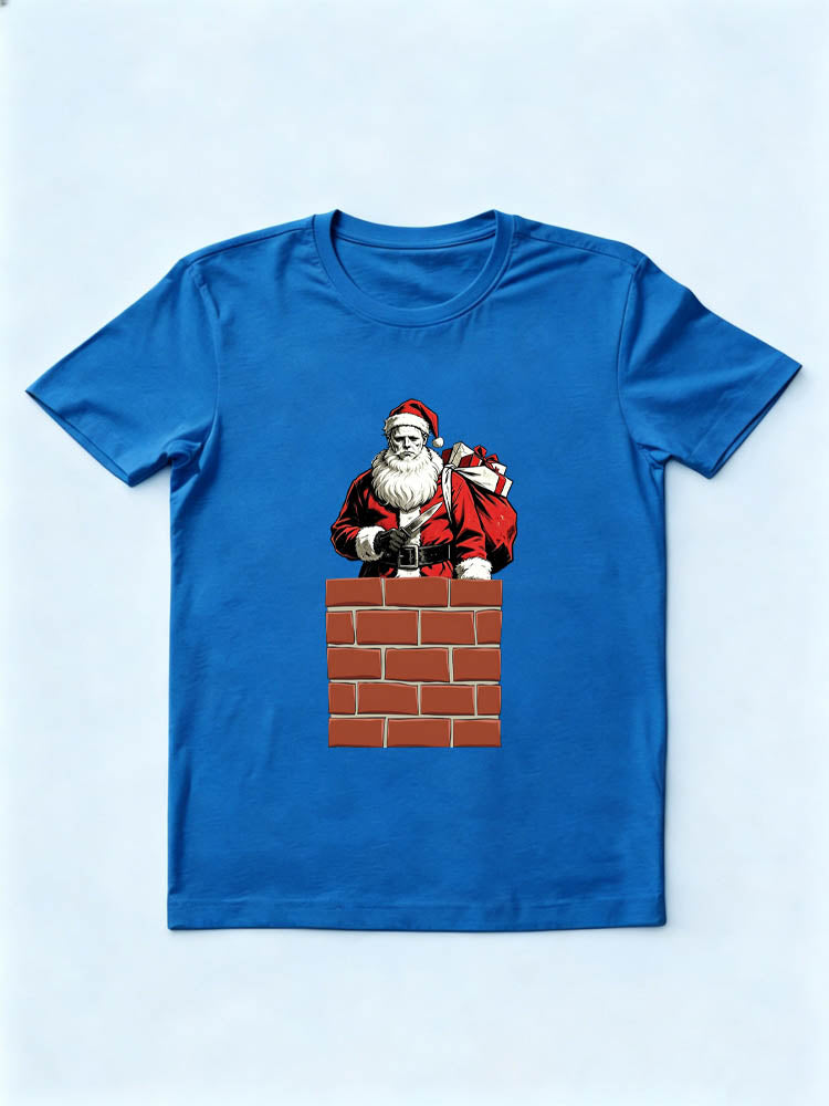 Santa Killer Is Coming Spooky Season Halloween& Christmas Vibe T-shirt