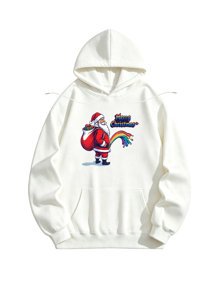 Santa Peeing Merrry Christmas Season Vibe Hoodie
