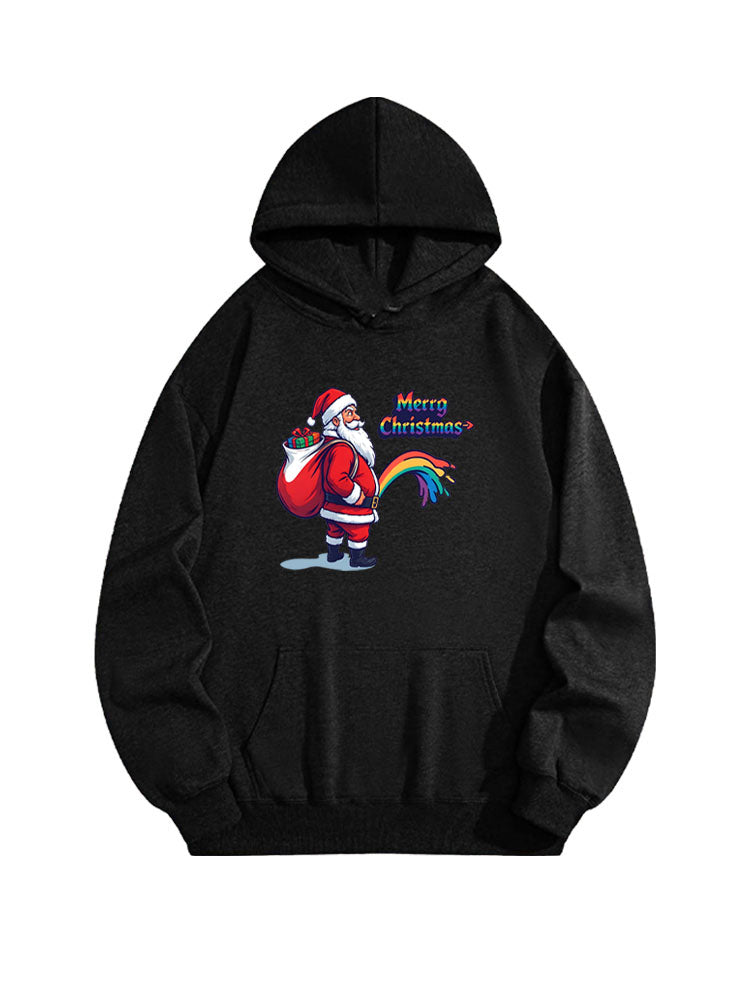 Santa Peeing Merrry Christmas Season Vibe Hoodie