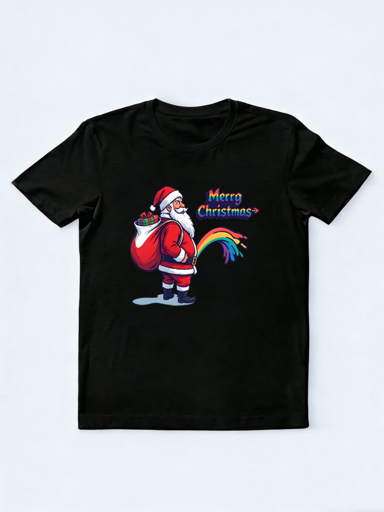 Santa Peeing Merrry Christmas Season Vibe T-shirt