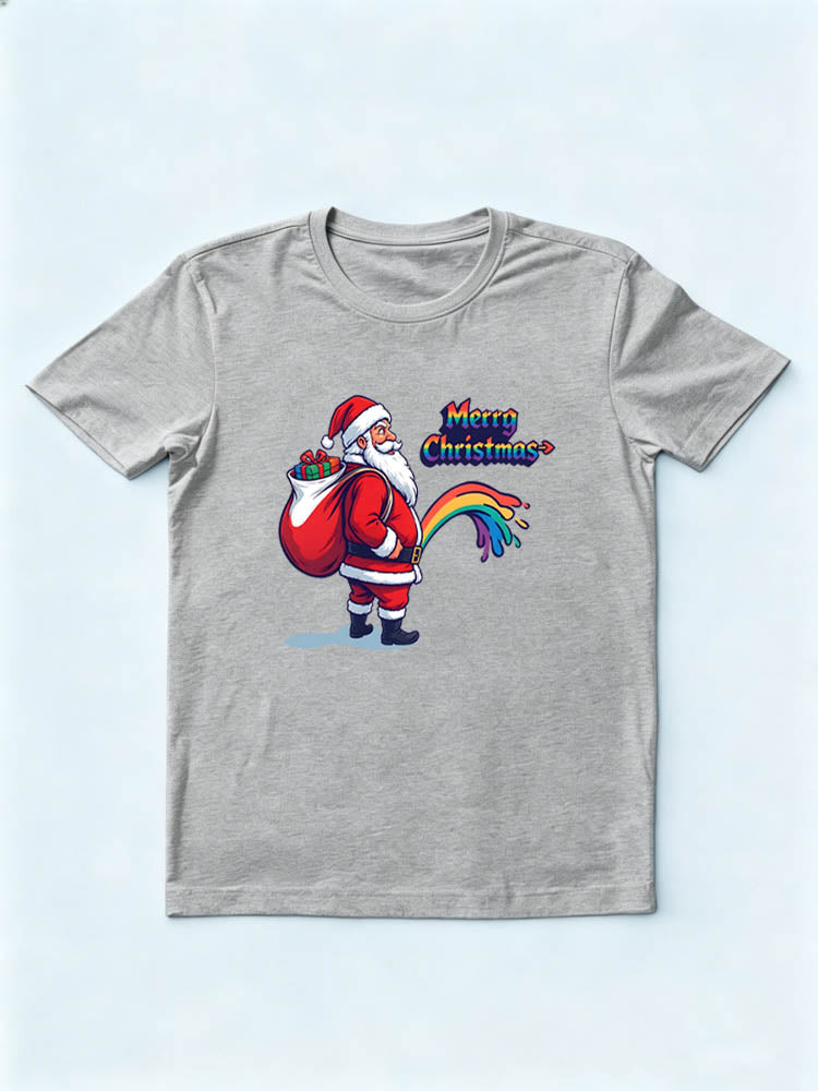 Santa Peeing Merrry Christmas Season Vibe T-shirt