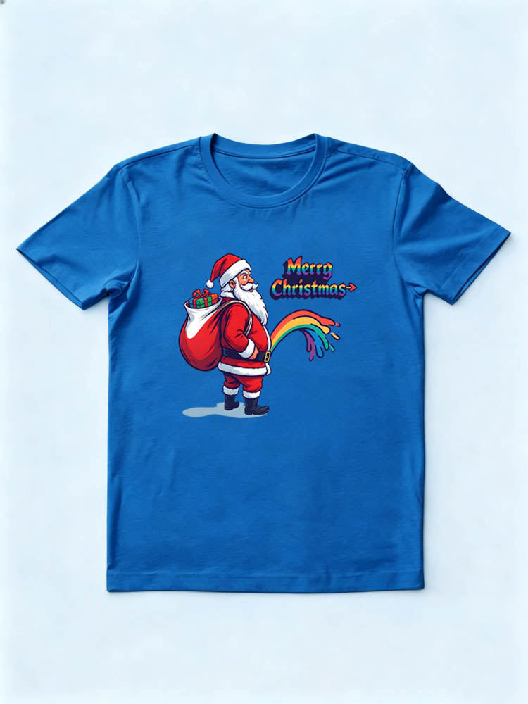 Santa Peeing Merrry Christmas Season Vibe T-shirt