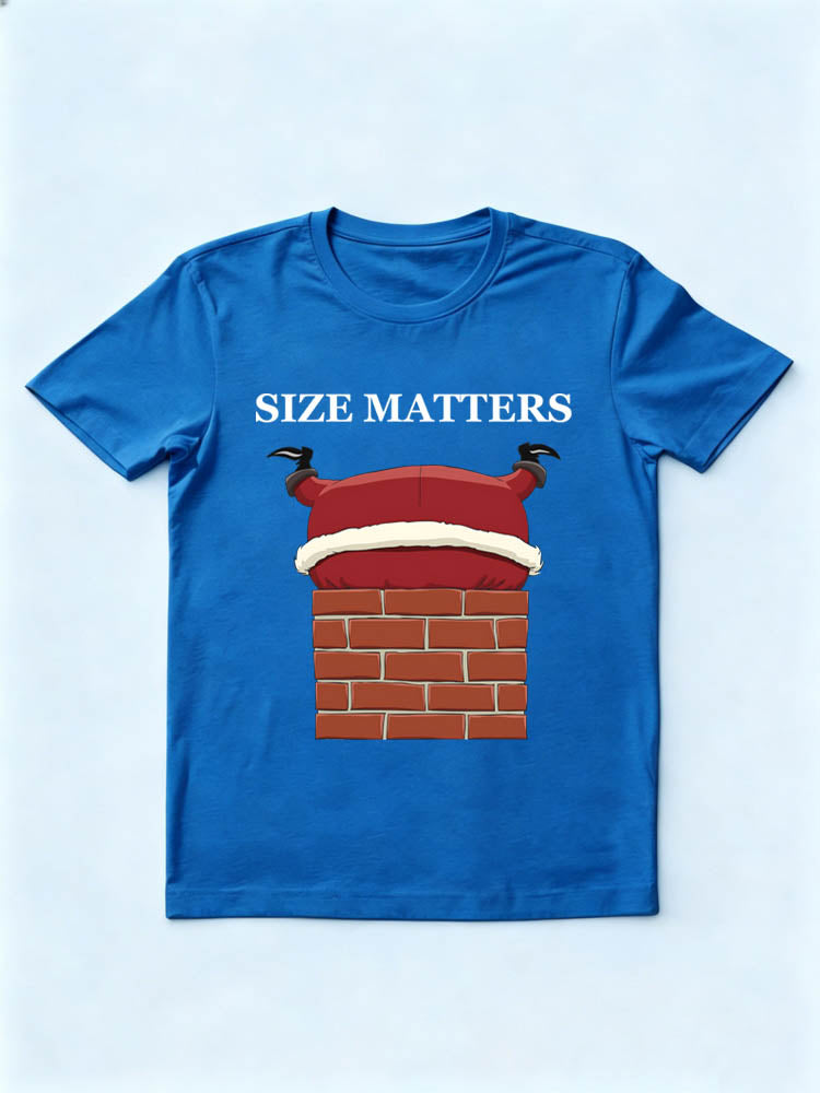 Santa Size Matters Funny Christmas T-shirt