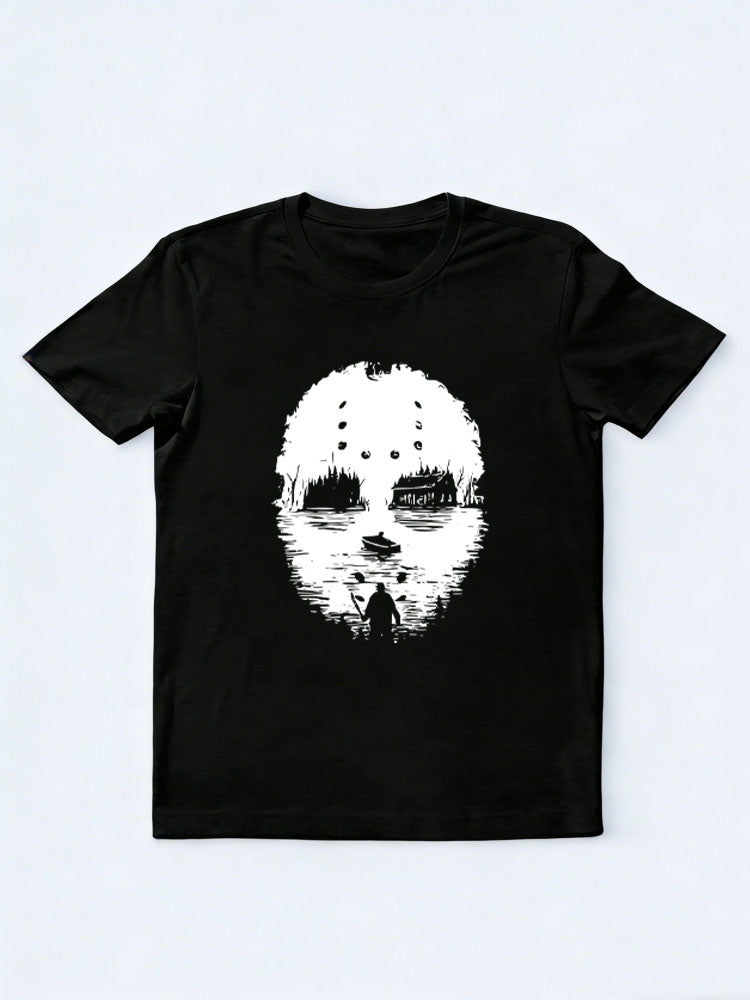 Scary Halloween Killer Lake Spooky Season Vibe T-shirt