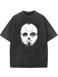 Scary Halloween Killer Lake Spooky Season Vibe Washed T-shirt