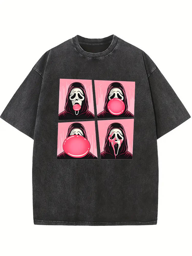 Scary Killer Halloween Vibe Spooky Season Washed T-shirt