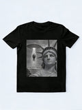 Selfie Abduction Alien Statue of Liberty 4th of July Gift T-Shirt