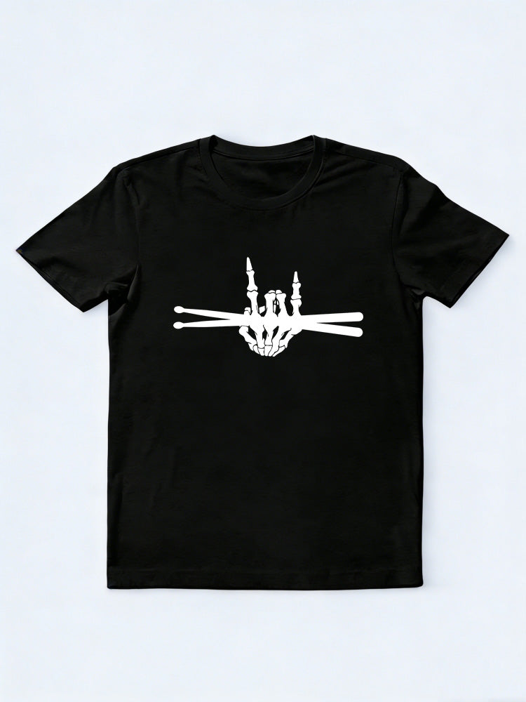 Skeleton Drummer Music Lover Family& Friend Birthday Gift T-shirt