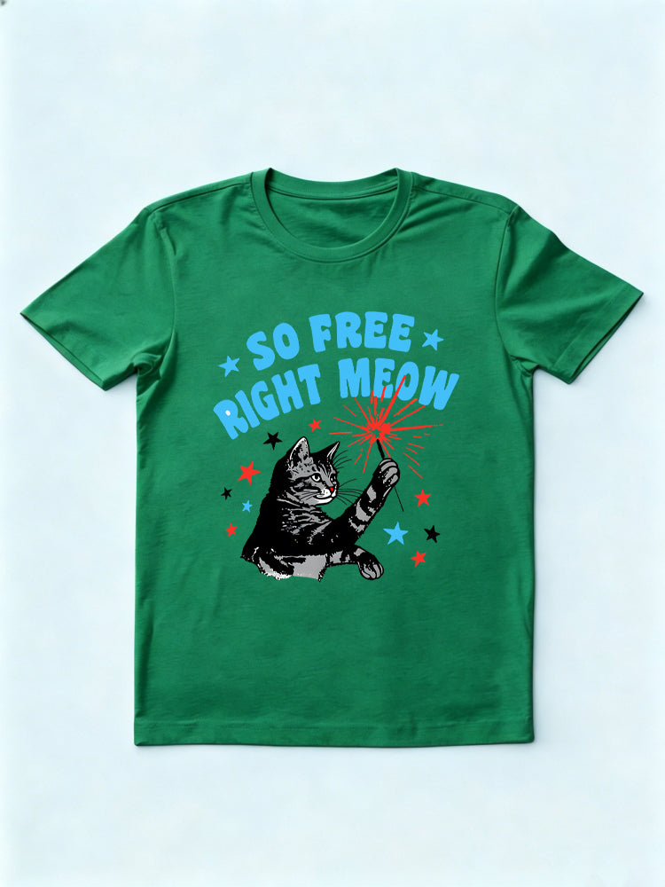 So Free Right Meow 4th of July Gift Shirt