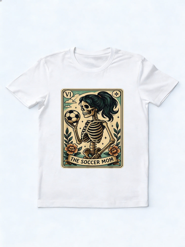 Soccer Mom Tarot Card Skeleton Mothers Day T-Shirt