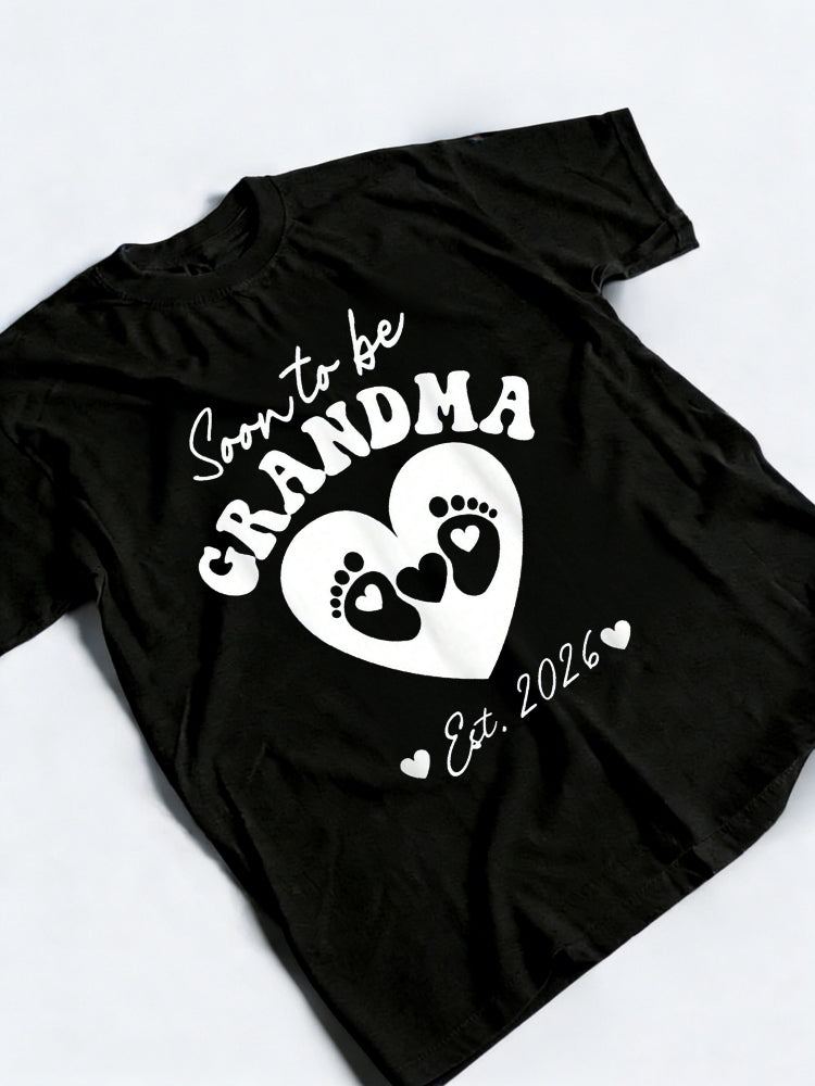 Soon To Be Grandma 2026 Happy Mother's Day Gift T-Shirt
