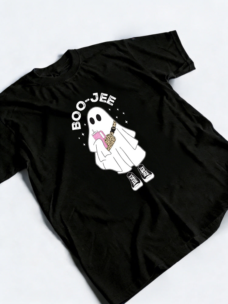 Spooky Season Cute Ghost Halloween Costume Boujee Boo Halloween Gift T-Shirt