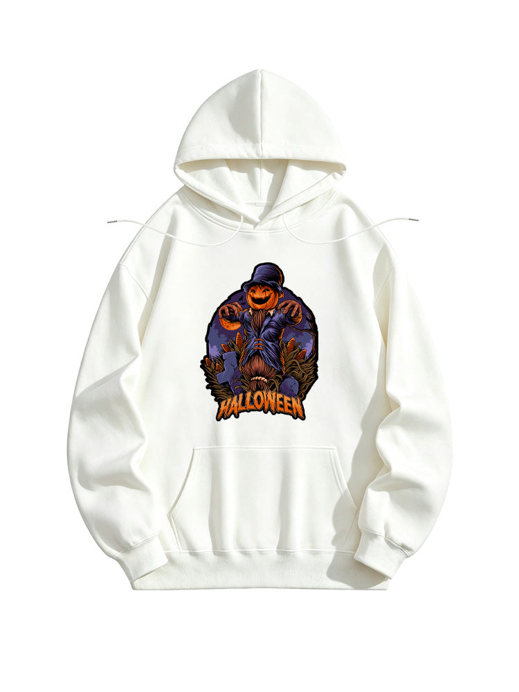 Spooky Season Jack-O Scary Scarecrow Halloween Vibe Hoodie