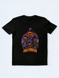 Spooky Season Jack-O Scary Scarecrow Halloween Vibe T-shirt