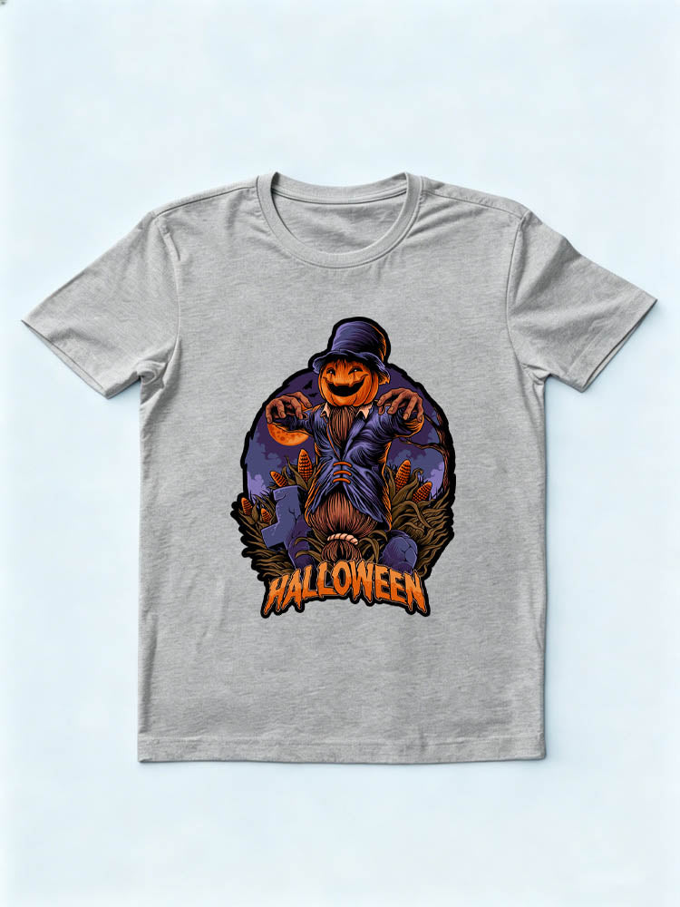 Spooky Season Jack-O Scary Scarecrow Halloween Vibe T-shirt