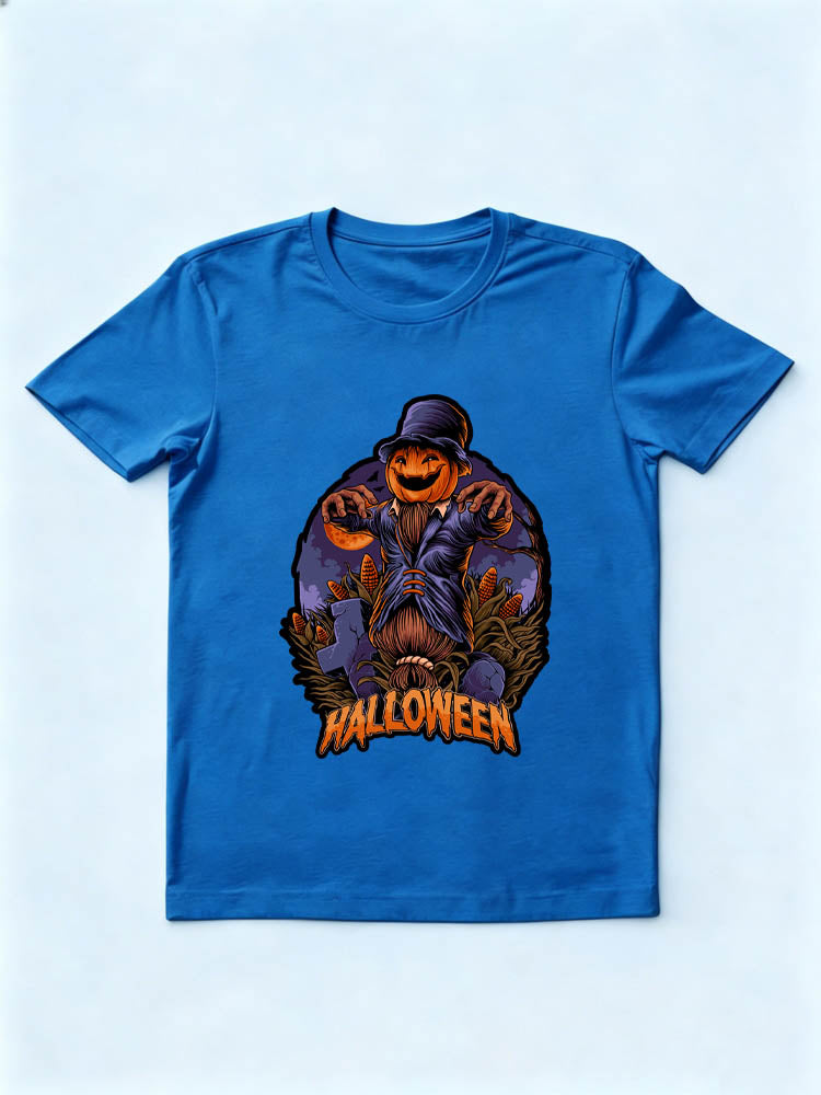 Spooky Season Jack-O Scary Scarecrow Halloween Vibe T-shirt