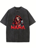 Spooky Season Scary Mama Skiller Halloween Vibe Washed T-shirt