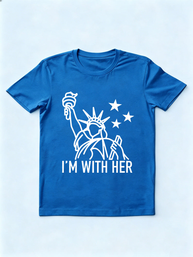 Statue of Liberty I'm With Her 4th of July Gift T-Shirt