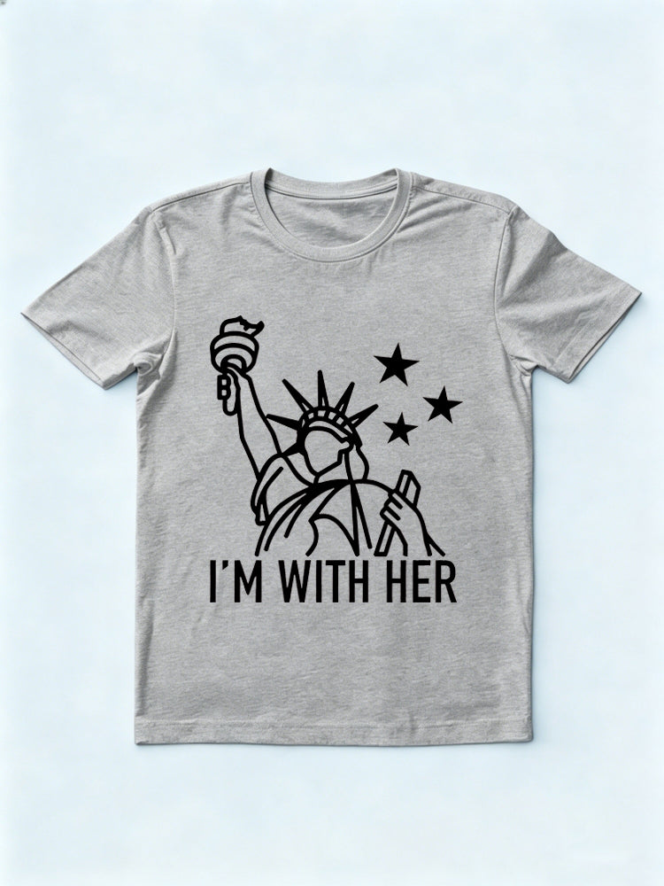 Statue of Liberty I'm With Her 4th of July Gift T-Shirt
