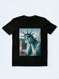 Statue of Liberty Selfie 4th of July Gift T-Shirt
