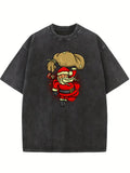 Super Santa Merry Christmas Vibe Washed T-shirt