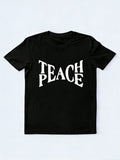 Teach Peace Back To School Gift T-shirt