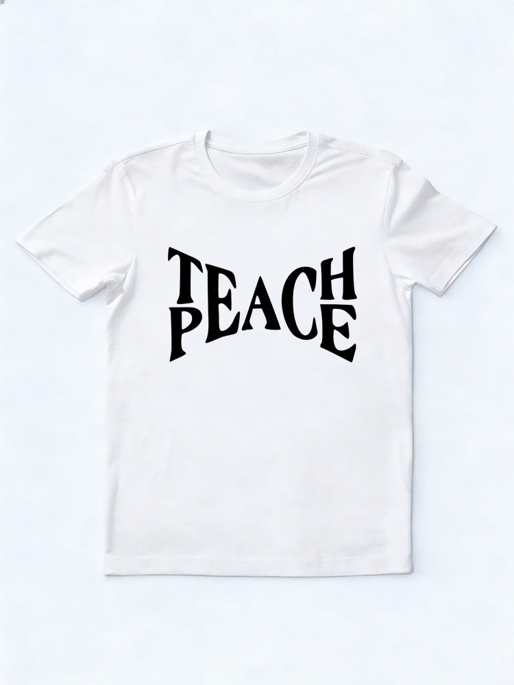 Teach Peace Back To School Gift T-shirt