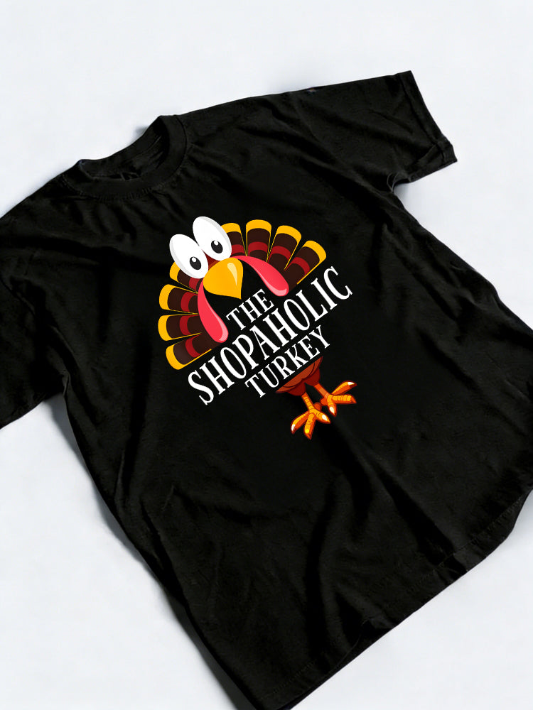 Thanksgiving Shopaholic Turkey Matching Thanksgiving Gift T-Shirt