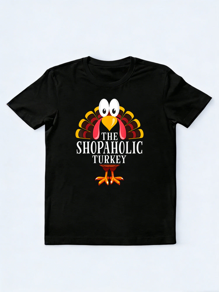 Thanksgiving Shopaholic Turkey Matching Thanksgiving Gift T-Shirt