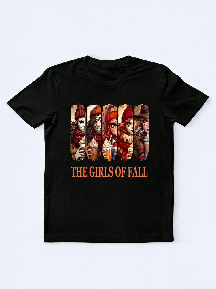 The Girls of Fall Halloween Vibe Spooky Season T-shirt