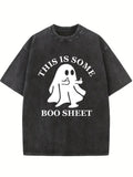 This Is Some Boo Sheet Spooky Season Halloween Vibe Washed T-shirt