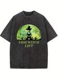This Witch Lift Spooky Season Halloween Vibe Washed T-shirt