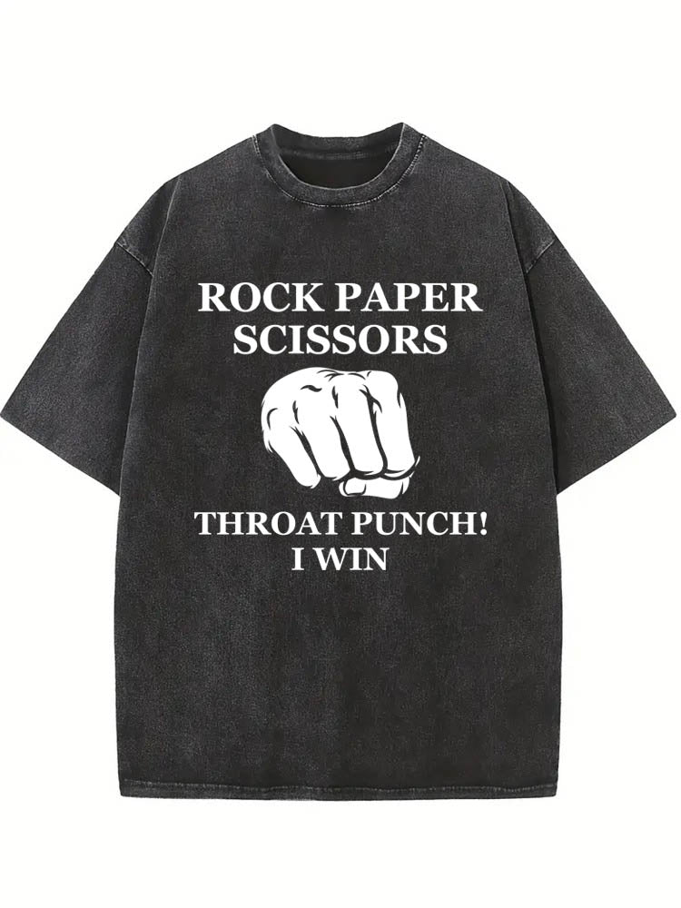 Throat Punch, I Win Washed T-shirt