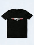 Top Dad Printed Father's Day Gift T-Shirt