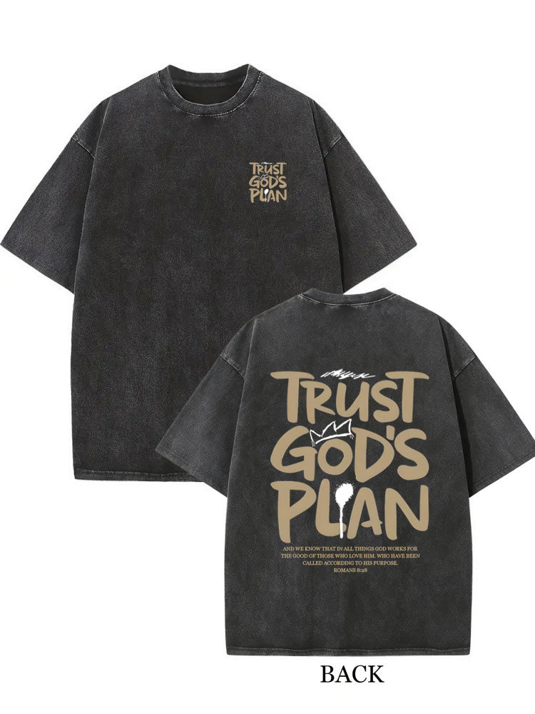 Trust God's Plan Christ/ Prayer Gift Washed T-shirt
