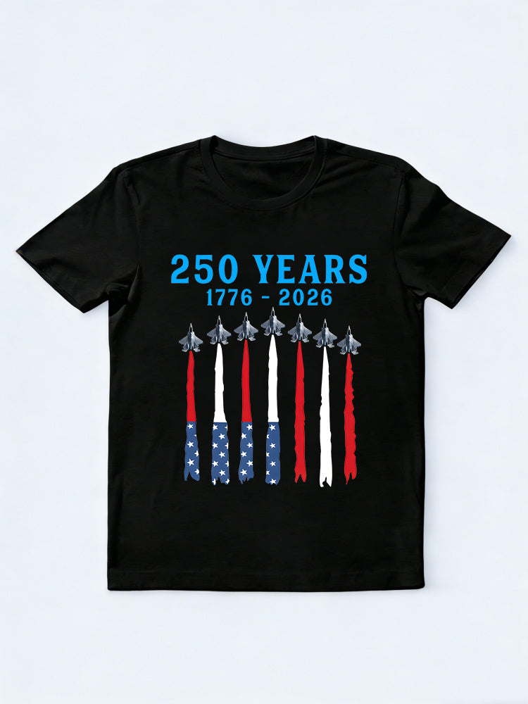 USA 1776-2026 Patriotic Jet Fighter 250th Anniversary 4th of July Gift T-shirt