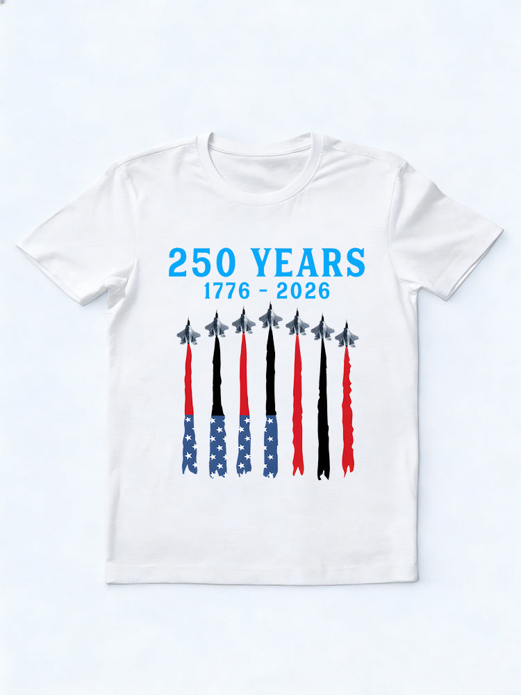 USA 1776-2026 Patriotic Jet Fighter 250th Anniversary 4th of July Gift T-shirt
