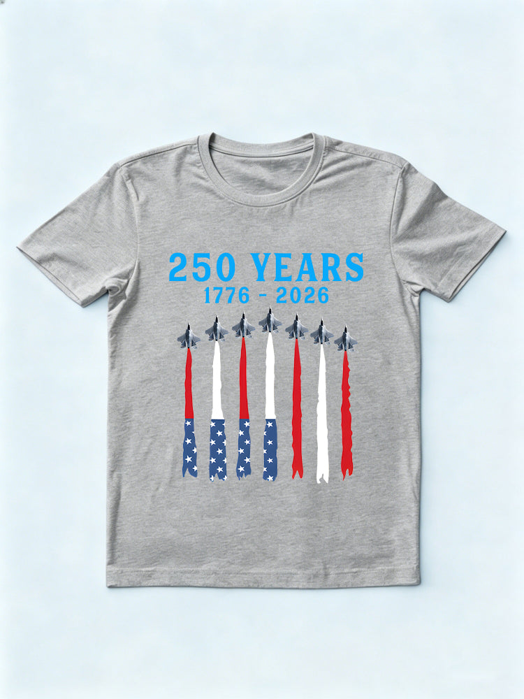 USA 1776-2026 Patriotic Jet Fighter 250th Anniversary 4th of July Gift T-shirt