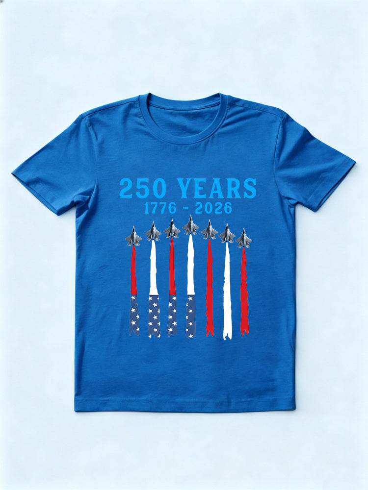 USA 1776-2026 Patriotic Jet Fighter 250th Anniversary 4th of July Gift T-shirt