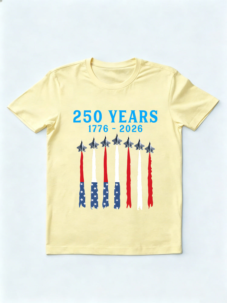 USA 1776-2026 Patriotic Jet Fighter 250th Anniversary 4th of July Gift T-shirt