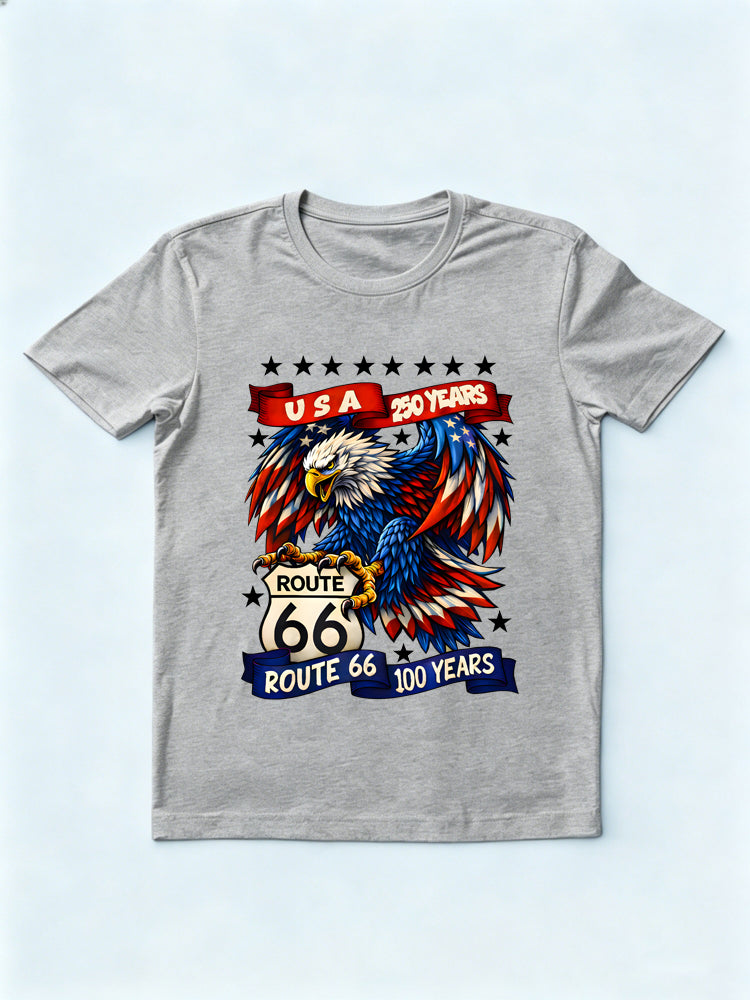 USA 250 Years Route 66 100 Years Gift T-shirt