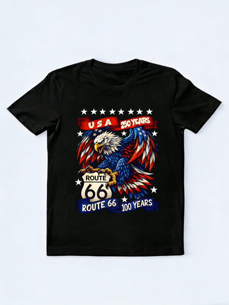 USA 250 Years Route 66 100 Years Gift T-shirt
