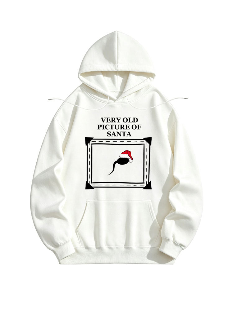 Very Old Picture of Santa Merry Christmas Season Vibe Hoodie