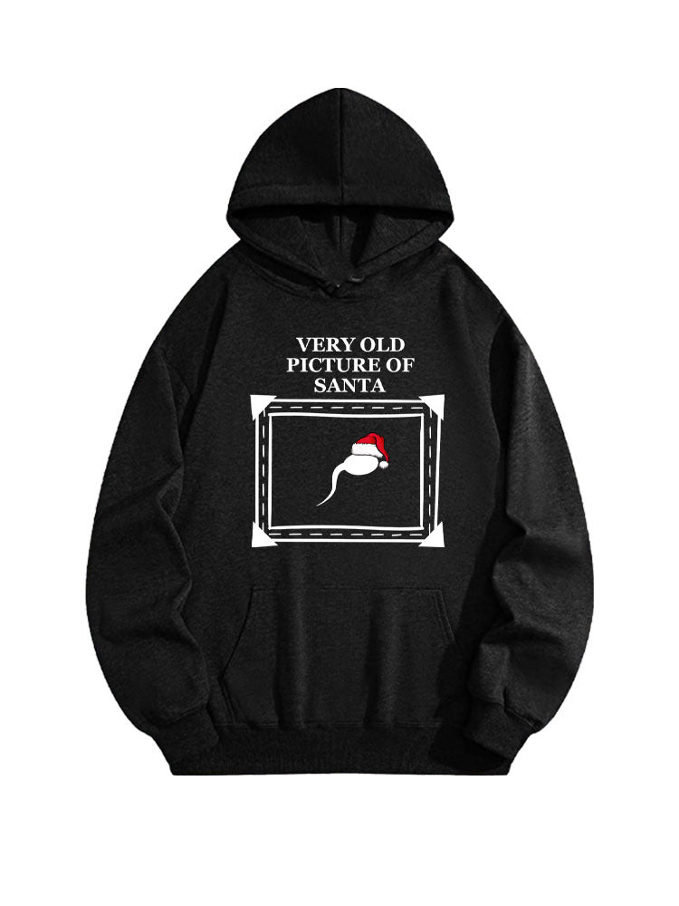 Very Old Picture of Santa Merry Christmas Season Vibe Hoodie