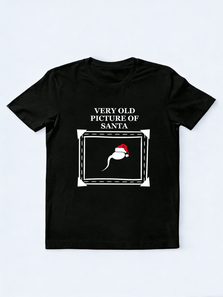 Very Old Picture of Santa Merry Christmas Season Vibe T-shirt